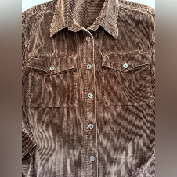 Madewell Corduroy Relaxed Shirt Jacket - Dark Carob - Large - Picture 6 of 16